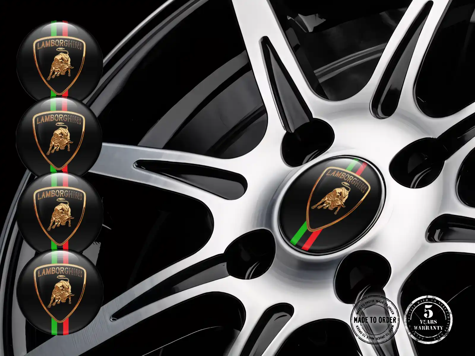 Lamborghini Radplaketten Ausgabe Premium Auto-Labels